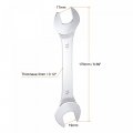 Uxcell Thin Open End Wrench 17mm X 19mm Metric Mirror-chrome Plated High Carbon Steel For Household Maintenance And General