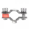 Uxcell Wall Ceiling Mount Pipe Supports 304 Stainless Steel Adjustable Bracket Clamp For 15-19mm 2pcs