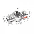 Uxcell Wall Ceiling Mount Pipe Supports 304 Stainless Steel Adjustable Bracket Clamp For 15-19mm 2pcs