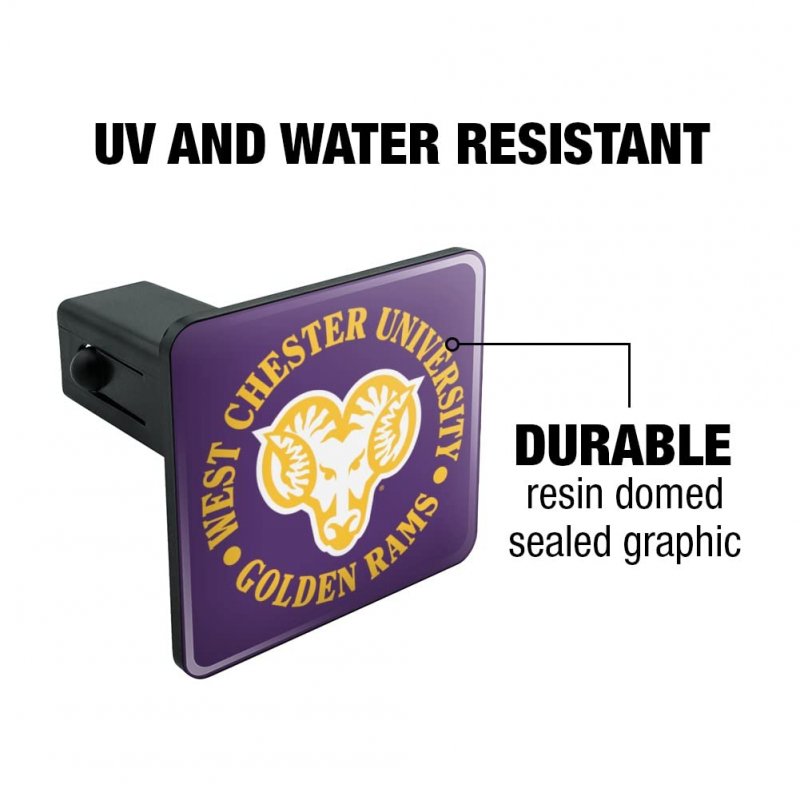 West Chester University Primary Logo Tow Trailer Hitch Cover Plug Insert 1 4 Inch 25