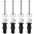 4 Pack Universal Toilet Seat Bolts And Hinge Screws Top Mounting Fixings Kit With Expanding Rubber Nuts Replacement For 14-16mm 