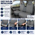Dark Gray Front 60 40 Bench Perforated Seat Covers For Ford Ranger Pickup 2004 To 2012 Cloth High Back Set Without Center