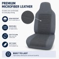 Dark Gray Front 60 40 Bench Perforated Seat Covers For Ford Ranger Pickup 2004 To 2012 Cloth High Back Set Without Center
