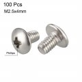 Uxcell Machine Screws M2 5x4mm Phillips Screw 304 Stainless Steel Fasteners Bolts 100pcs