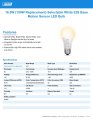 Feit Electric Led Motion Sensor Light Bulb A21 100w Equivalent 5cct Non-dimmable E26 Medium Base 90 Cri 1500 Lumens Adjustable