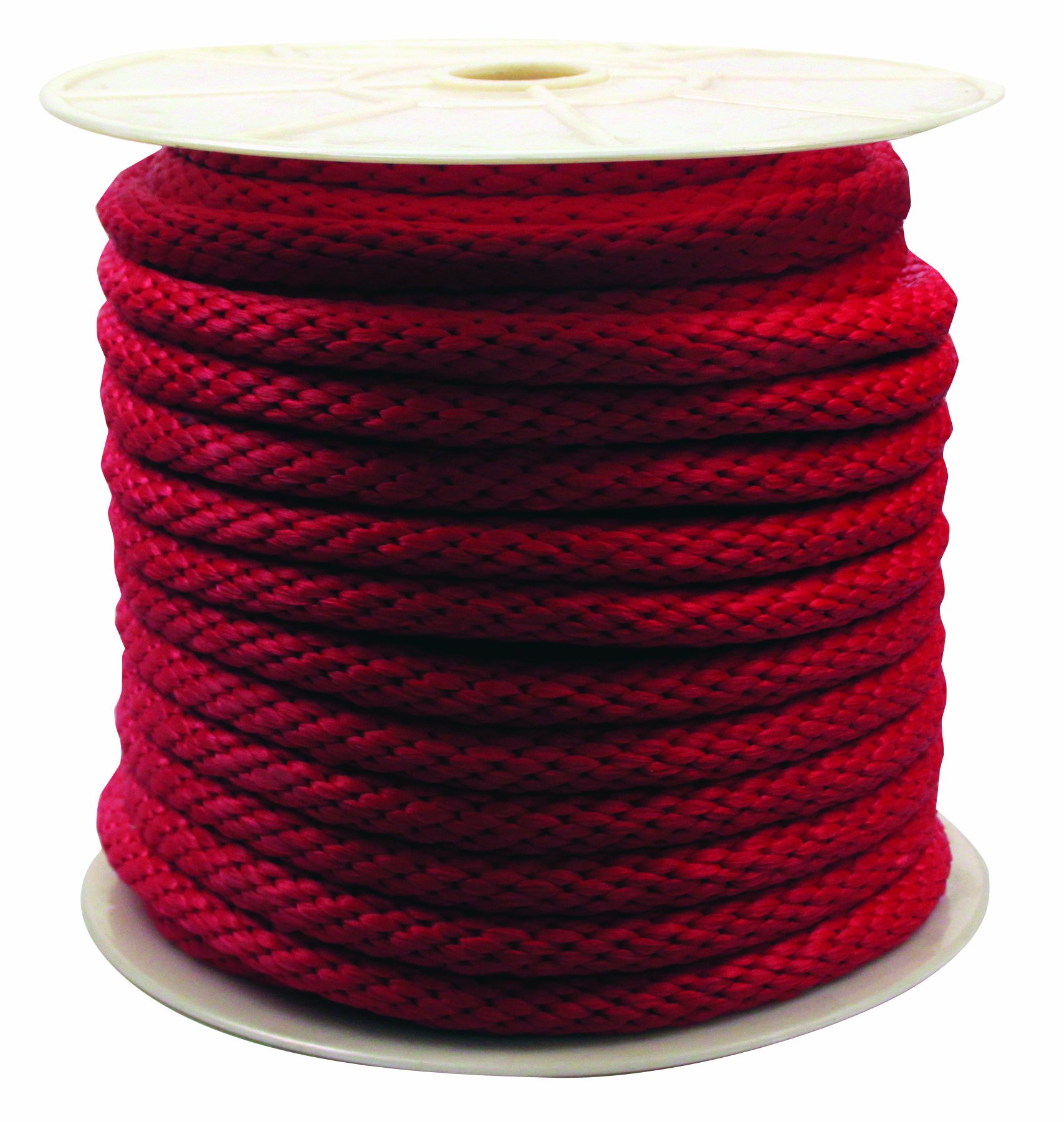 Rope King Sbp-58140r Solid Braided Poly Red 5 8 Inch X 140 Feet