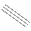 Uxcell 3 Pcs H4 4mm Ball End Screwdriver Bits S2 Steel Magnetic 5 1 Inch Long Drill Bit With 4 Hex Shank