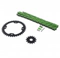 Green O Ring Chain Sprocket Black For 2004-2013 Yamaha Yfz450 520-96 14 38