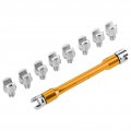 Qiilu Motorcycle Spoke Wrench Set Dirt Bike Wheel Cnc Spanner Kit 5 0a 6 8 Length 93mm 3 7in Repair Tool For Most Motorbike