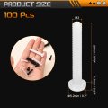 100pcs M3x20mm Threaded Nylon Phillips Cross Pan Head Machine Screws Bolts White