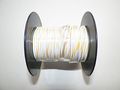 White Yellow Striped 18 Ga Awg Gxl Wire 100 Spool For Automotive Truck Motorcycle Rv General Purpose Copper 94 O D Abrasion 