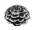 Vicenza Designs K1217 Carlotta Carnation Knob Large Antique Silver 