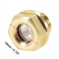Uxcell Oil Liquid Level Gauge Sight Glass M16x1 5mm Male Threaded Brass Air Compressor Fittings With O-ring Yellow 2pcs