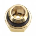 Uxcell Oil Liquid Level Gauge Sight Glass M16x1 5mm Male Threaded Brass Air Compressor Fittings With O-ring Yellow 2pcs
