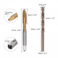 Uxcell M6 X 1 Spiral Point Thread Tap And 5 0mm Drill Bit Set Metric Titanium Plated Cobalt High Speed Steel Machine Screw