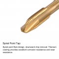 Uxcell M6 X 1 Spiral Point Thread Tap And 5 0mm Drill Bit Set Metric Titanium Plated Cobalt High Speed Steel Machine Screw