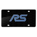 Ford Focus Rs 3d Logo Black Aluminum License Plate Official Licensed Pattern Universal Fit For Car Suv Truck 12 In X 6