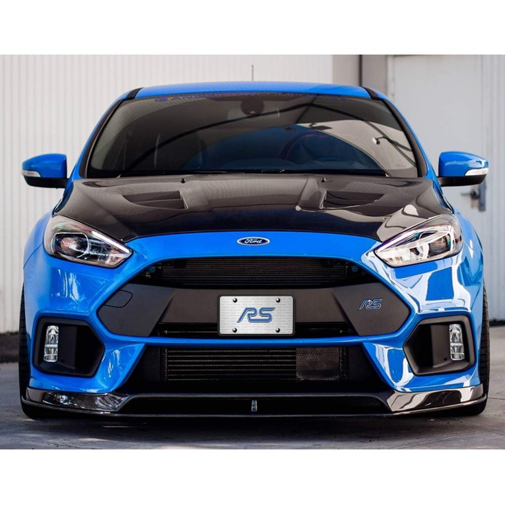 Ford Focus Rs 3d Logo Black Aluminum License Plate Official Licensed Pattern Universal Fit For Car Suv Truck 12 In X 6