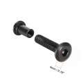 Uxcell Screw Post Fit For 5 16 8mm Hole Dia Male M6x25mm Binding Bolts Leather Fastener Carbon Steel Black 10 Sets