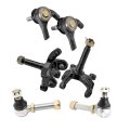 Front Wheel Steering Knuckle Spindle Kit With M12 Tie Rods And Ball Joints For 70cc 110cc 125cc Atv Buggy Dirt Pit Bike 