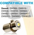 Hqrp 2-pack High Brightness Upgrade Led Light Bulbs Compatible With Dewalt Dw908 Dw919 Dw906 Dw918 Dw904 Dw902  Dw9043 Dw9083