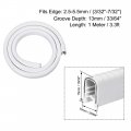 Uxcell Edge Trim Seal Extrusion White U Channel Protector Pvc Plastic W Iron Sheet Fits 32 -7 3 3ft 1m Length