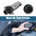 Uxcell 1pcs Car Mass Air Flow Sensor Replacement Black For Bmw M3 1995-1996 No 13621747155
