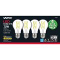 Satco S12436 6-10 5a19 Cl Led 927 120v 4pk 24 Bulbs