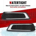Hecasa Pair Fog Light Covers For 2014-2020 Chevy Chevrolet Impala Ls Lt Ltz Front Bumper Lamp Bezel Trim Left Right Side