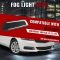 Hecasa Pair Fog Light Covers For 2014-2020 Chevy Chevrolet Impala Ls Lt Ltz Front Bumper Lamp Bezel Trim Left Right Side