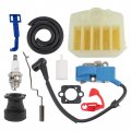 Autokay Carburetor For 340 340e 345 345e 346xp 350 350epa 353 503283210 Double Tube With Fuel Line Air Filter Intake Manifold