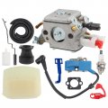 Autokay Carburetor For 340 340e 345 345e 346xp 350 350epa 353 503283210 Double Tube With Fuel Line Air Filter Intake Manifold