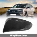 Black Left Side Car Door Wing Mirror Cover Rear View Cap For Toyota Rav4 2013-2019