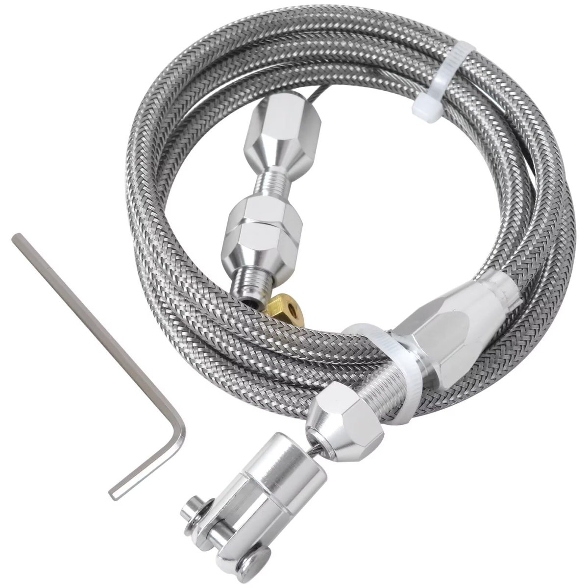 Ls Swap Throttle Cable 36 In For Chevy Ls1 Engines 1997 2007 Silver Universal Accelerator With Stainless Steel And Rubber