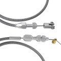 Ls Swap Throttle Cable 36 In For Chevy Ls1 Engines 1997 2007 Silver Universal Accelerator With Stainless Steel And Rubber