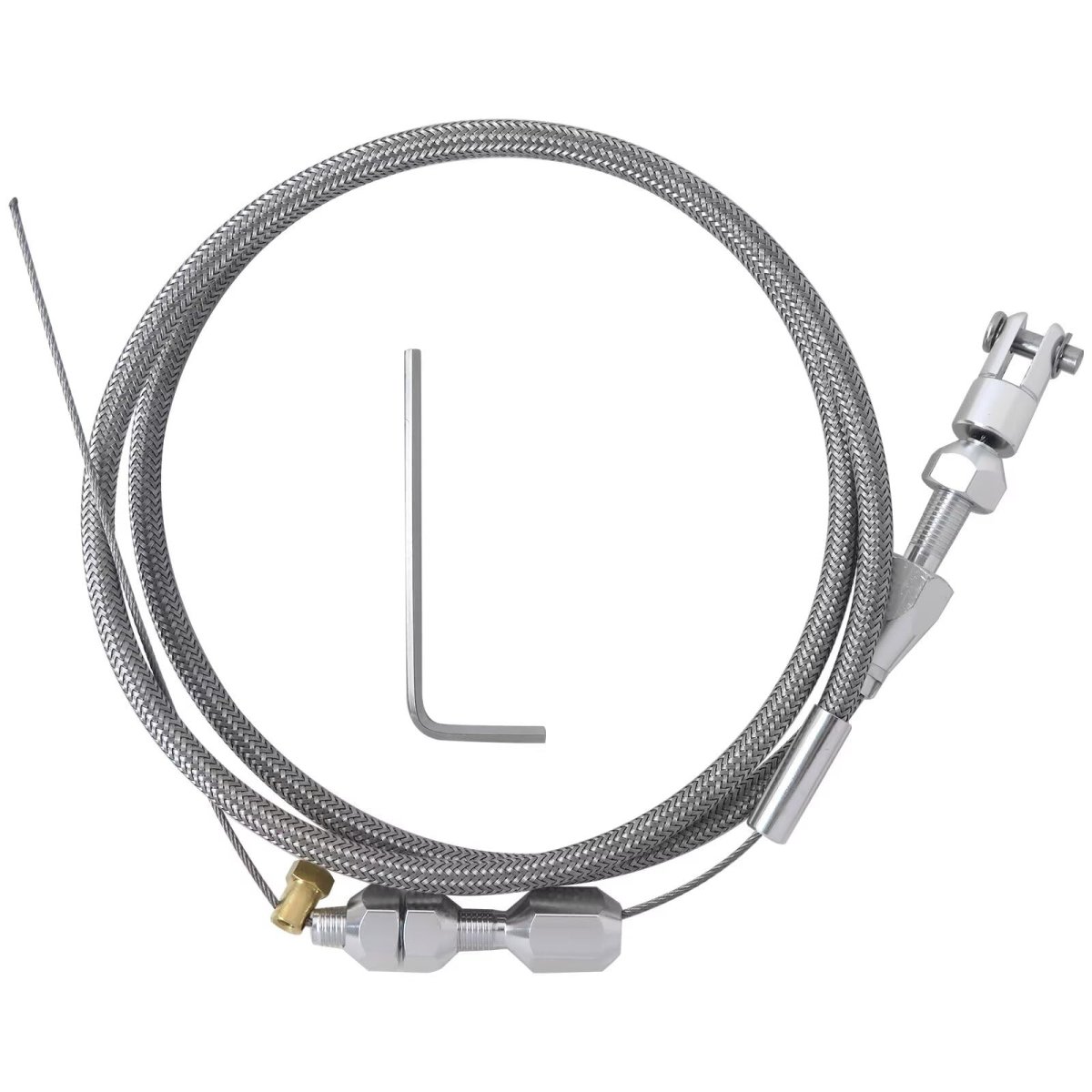 Ls Swap Throttle Cable 36 In For Chevy Ls1 Engines 1997 2007 Silver Universal Accelerator With Stainless Steel And Rubber