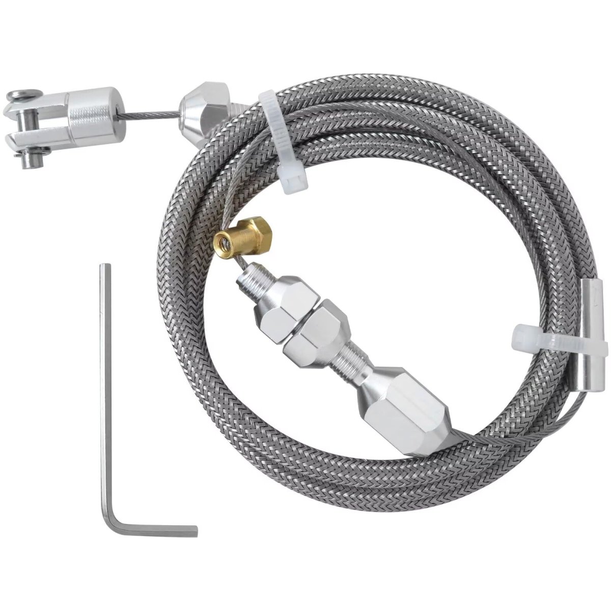Ls Swap Throttle Cable 36 In For Chevy Ls1 Engines 1997 2007 Silver Universal Accelerator With Stainless Steel And Rubber