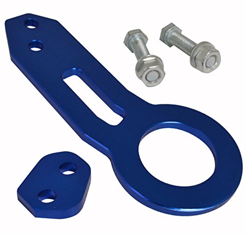 Ajp Distributors Universal Jdm Aluminum Racing Sturdy Towing Rear Tow Hook Kit Anodized Blue