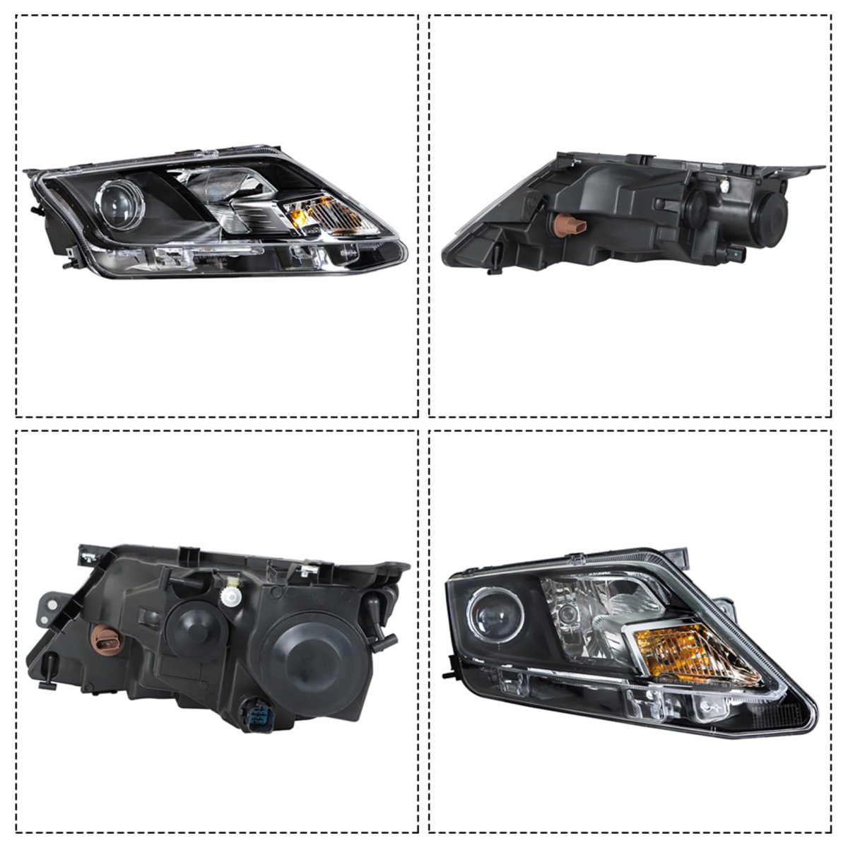 Headlight Assembly Replacement For Fusion 2010-2012 Housing Black Lamp Set Passenger Side Rh 1pc 9e5z13008a