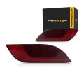 Rear Bumper Reflector Pair For Jeep Compass 2017 To 2024 Capa Red Lens Abs Plastic With Bulbs Ch1184106c Ch1185106c 55112679aa