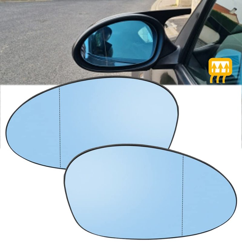 Heated Blue Tinted Wing Mirror Glass Pair For Bmw E82 E90 E91 E92 E85 E86 E88 E93 2 Pin Aspherical Left And Right Side Door