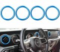 Air Conditioner Vent Ring Interior Accessories For Wrangler Jl 2018-2023 Gladiator Jt 2020-2023 Dashboard Conditioning Outlet