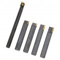 5pcs Indexable Turning Tool Setf4-1-10mm Cemented Carbide Insert Bit Insertfor Cutting Chamfering