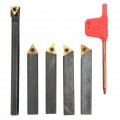 5pcs Indexable Turning Tool Setf4-1-10mm Cemented Carbide Insert Bit Insertfor Cutting Chamfering