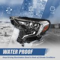 Auto Dynasty Hid Projector Headlights Assembly Compatible With Gmc Terrain 2018-2021 Driver Left Side Black Housing Amber