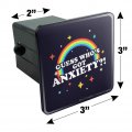 Guess Who S Got Anxiety Rainbow Funny Humor Tow Trailer Hitch Cover Plug Insert