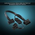 Obd2 Cable Male Dual Female Splitter Extension Adapter With Switch Black 12 6in