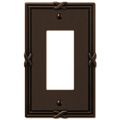 Amerelle 44rvb Ribbon And Reed 1 Rocker-gfci Wallplate Aged Bronze 