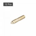 Uxcell M5x25mm Hanger Bolts 12pcs Double Ended Thread Dowel Screws For Wood Furniture