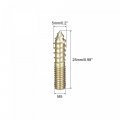Uxcell M5x25mm Hanger Bolts 12pcs Double Ended Thread Dowel Screws For Wood Furniture